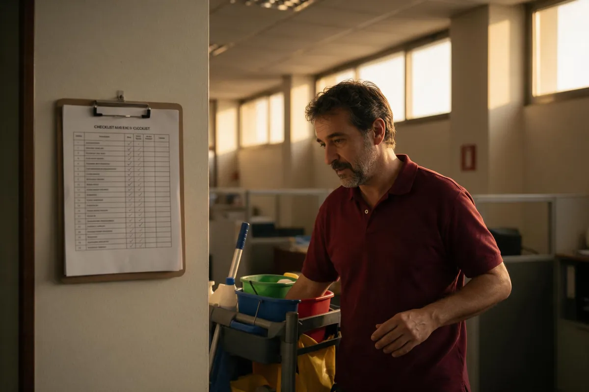 Checklist de limpieza de oficinas en Xàtiva — Limpiezas Montsant